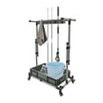 thumbnail image 1 of 10 Slots Movable Broom and Mop Holder Free Standing Cleaning Tool Organizer Storage Cart, 1 of 15