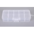 thumbnail image 1 of 10 Slots Plastic Storage Box Adjustable Compartment Container For Beads Crafts Rectangle Case, 1 of 8