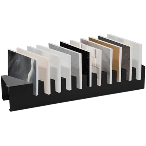 10 Slots Tile Board Display Rack Metal Tile Samples Organizer Display Stand Ceramic Sample Holder Stand for Vendors Retail Counter Retail Store Countertop$$Furniture