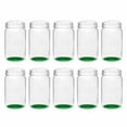 thumbnail image 1 of DISCOUNT PROMOS 8 Oz Small Green Glass Mason Drinking Jars Set of 10, 1 of 5