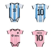 ODYSITE #10 Soccer Jersey Bodysuit for Little Messi Fans - Miami & Argentina | Bamboo Fiber | Toddler & Baby Outfit Onesie for Kid's Fan Apparel