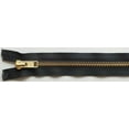 thumbnail image 1 of #10 Solid Brass Heavy Separating Metal Zipper by YKK Brand (Black, 34"), 1 of 1