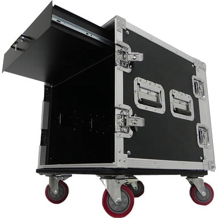 10 Space Rack Case with Casters and 2 Space Drawer - Walmart.com