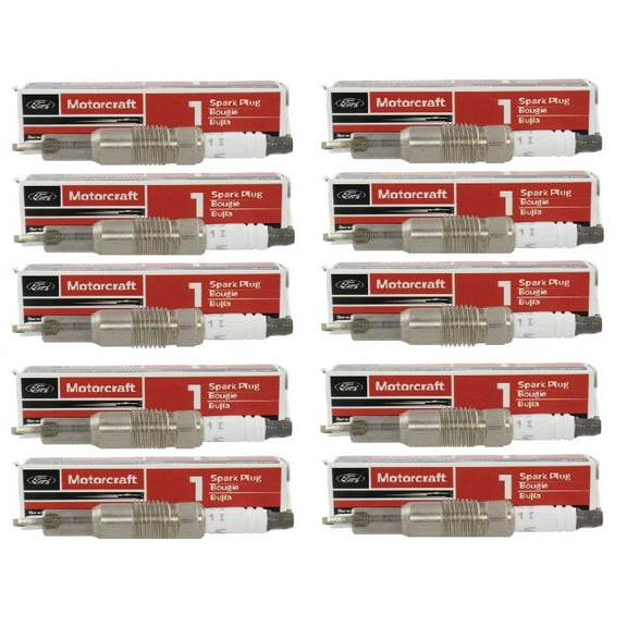10 Spark Plugs OEM FORD MOTORCRAFT PZT14F F250 F350 F450 F550 6.8L V10 MPN #SP-546