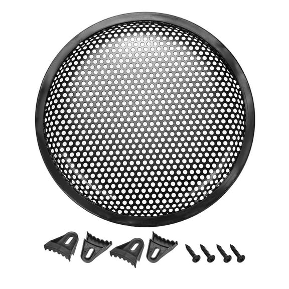 10" Speaker Waffle Grill Metal Mesh Audio Subwoofer Guard Protector Cover with Clips, Screws