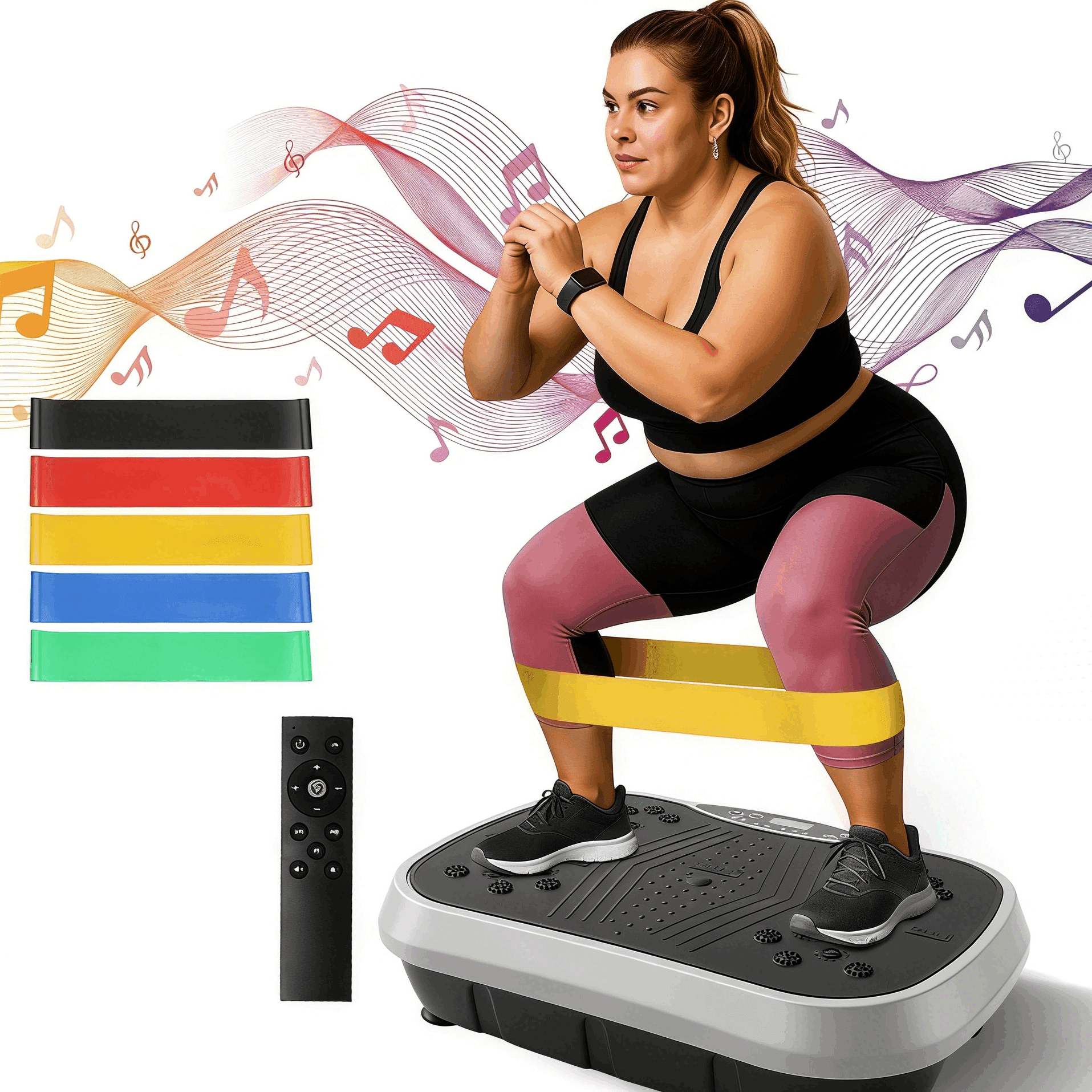 10-Speed Vibration Plate, Full Body Shaker Exercise Machine with 5 ...