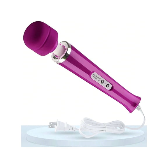 10 Speeds Wired Powerful Handheld Wand Massager with Strong Vibration, Personal Therapy Massager for Sports Recovery, Muscle Aches, Body Pain