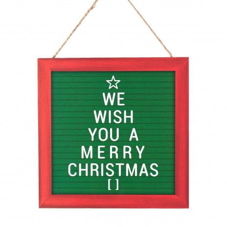 10"Sq Mdf We Wish You A Merry Christmas