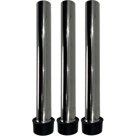 10" Stainless Steel Bar Sink Overflow Pipe 3-Pack | 1 1/2" Drain Diameter | by Dasher's Spice & Beans