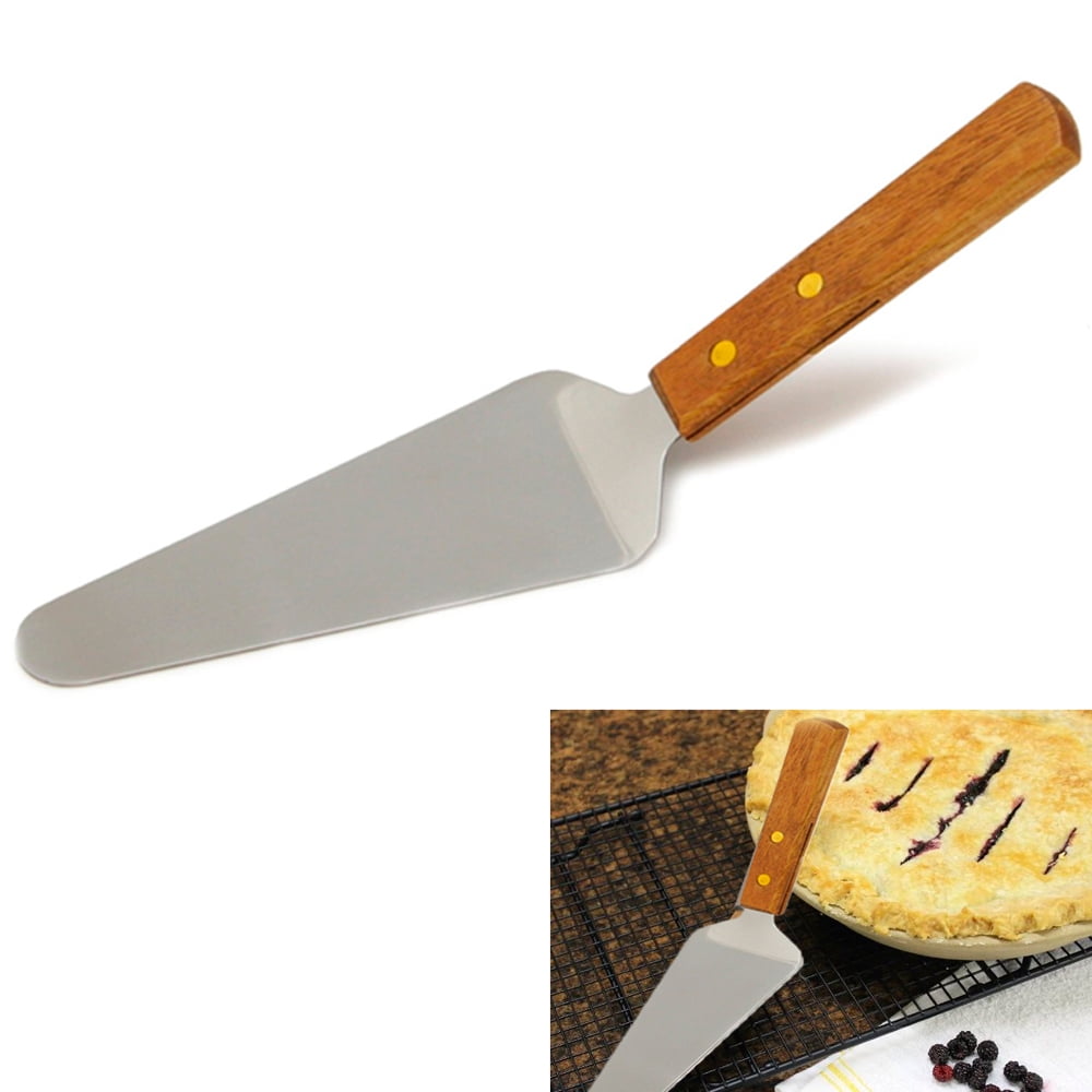 Metal Spade Wooden Handle Cake Pizza Cookie Spatula Tool Light Brown -  Silver,Brown - 10 x 2.4 x 2(L*W*H) - Bed Bath & Beyond - 33903555