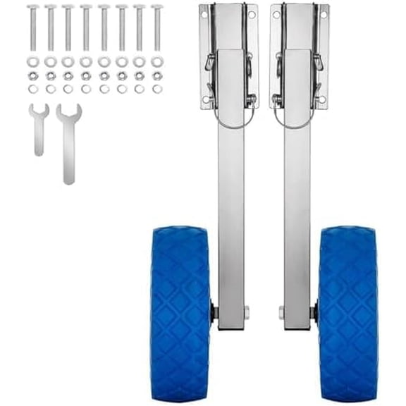 10" Stainless Steel Boat Launching Wheels, 350 LBS Load for Inflatable, Rowing & Sailing Vessels$$Watercraft