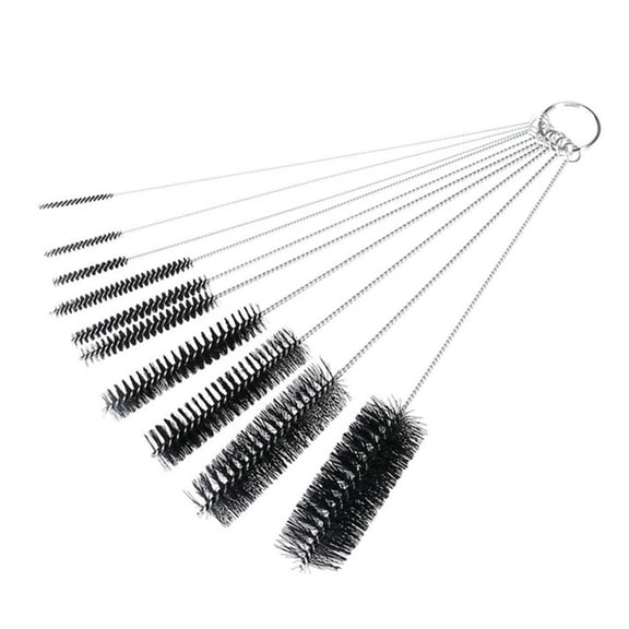 10* Steel Lab Brush Nylon Cleaning Brush for Pipe Cleaner, Test Tube, Glassware, Bottle, Tubing Fluval