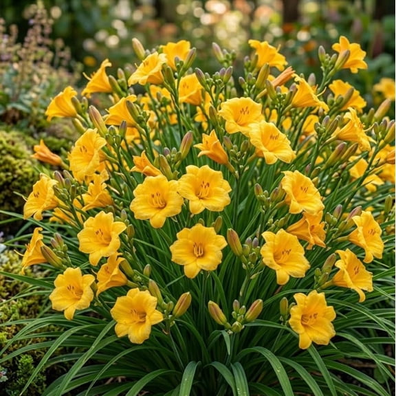 10 Stella de Oro Day Lilly Bulbs for Planting, Daylilies Fans Systems, Reblooming Daylilly Roots Hemerocallis Hardy Perennial