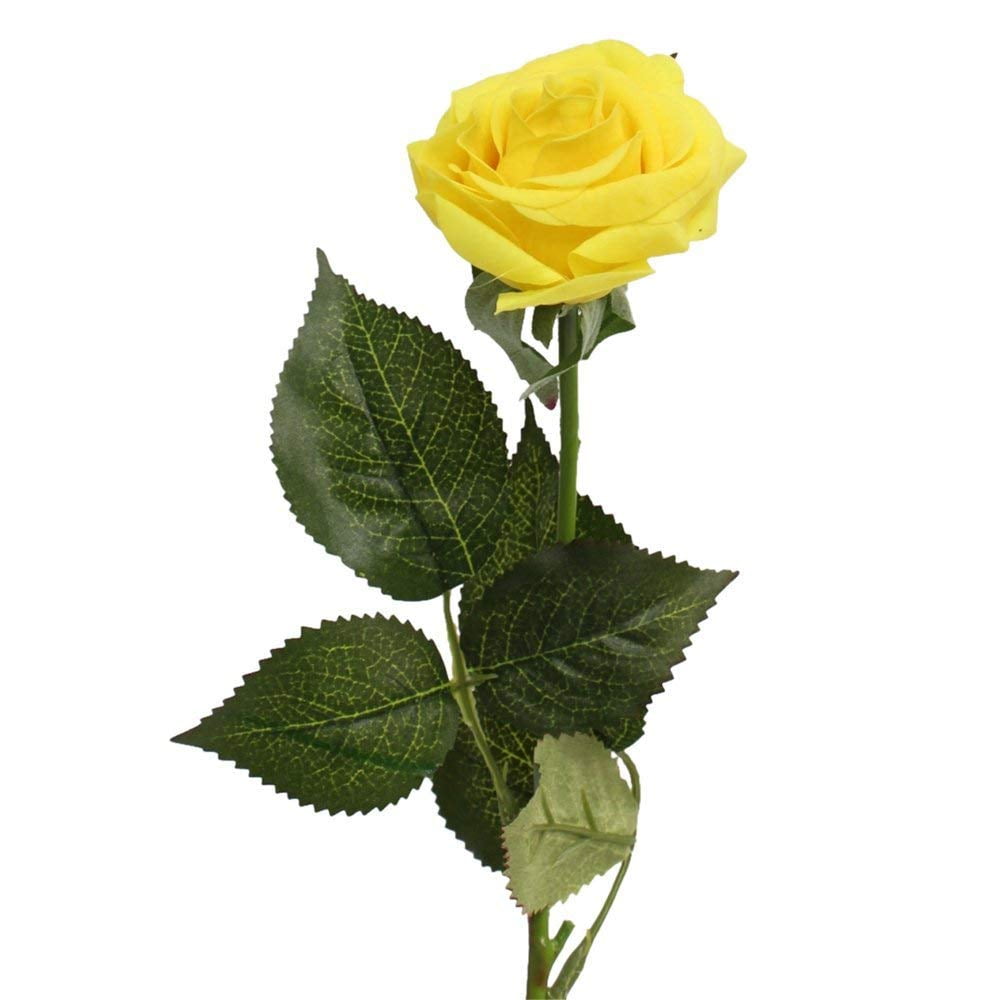 10 Stems of Real touch medium open Real Touch nice rose (Sunbeam Yellow ...