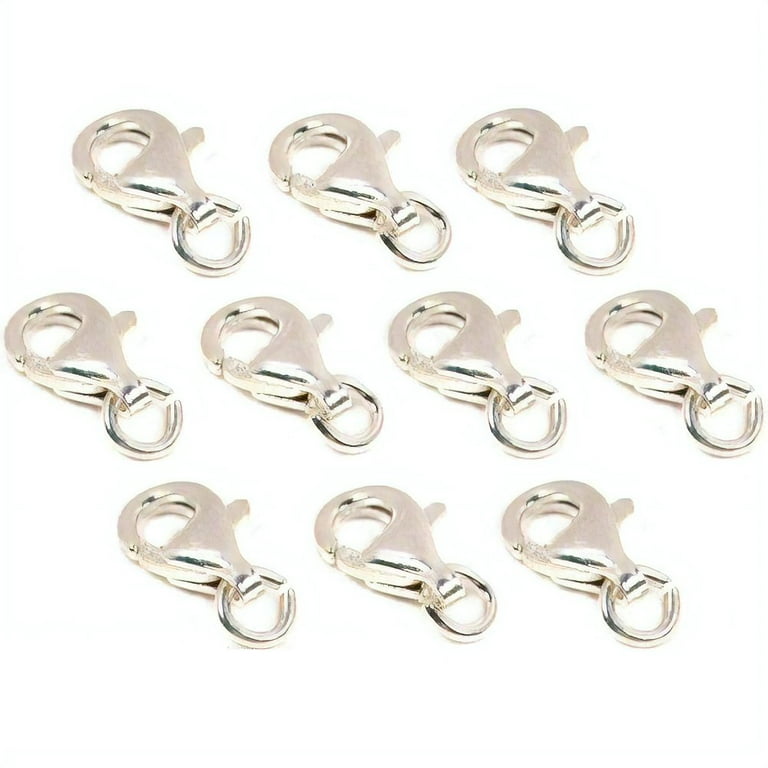 Sterling Silver 925 Lobster Claw Clasps 10 Sets For Jewelry Making