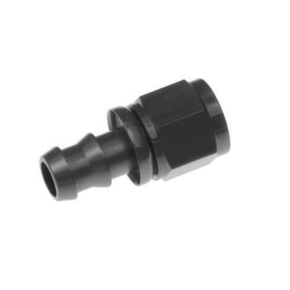 10 Straight An-Jic Hose End Push Lock, Black