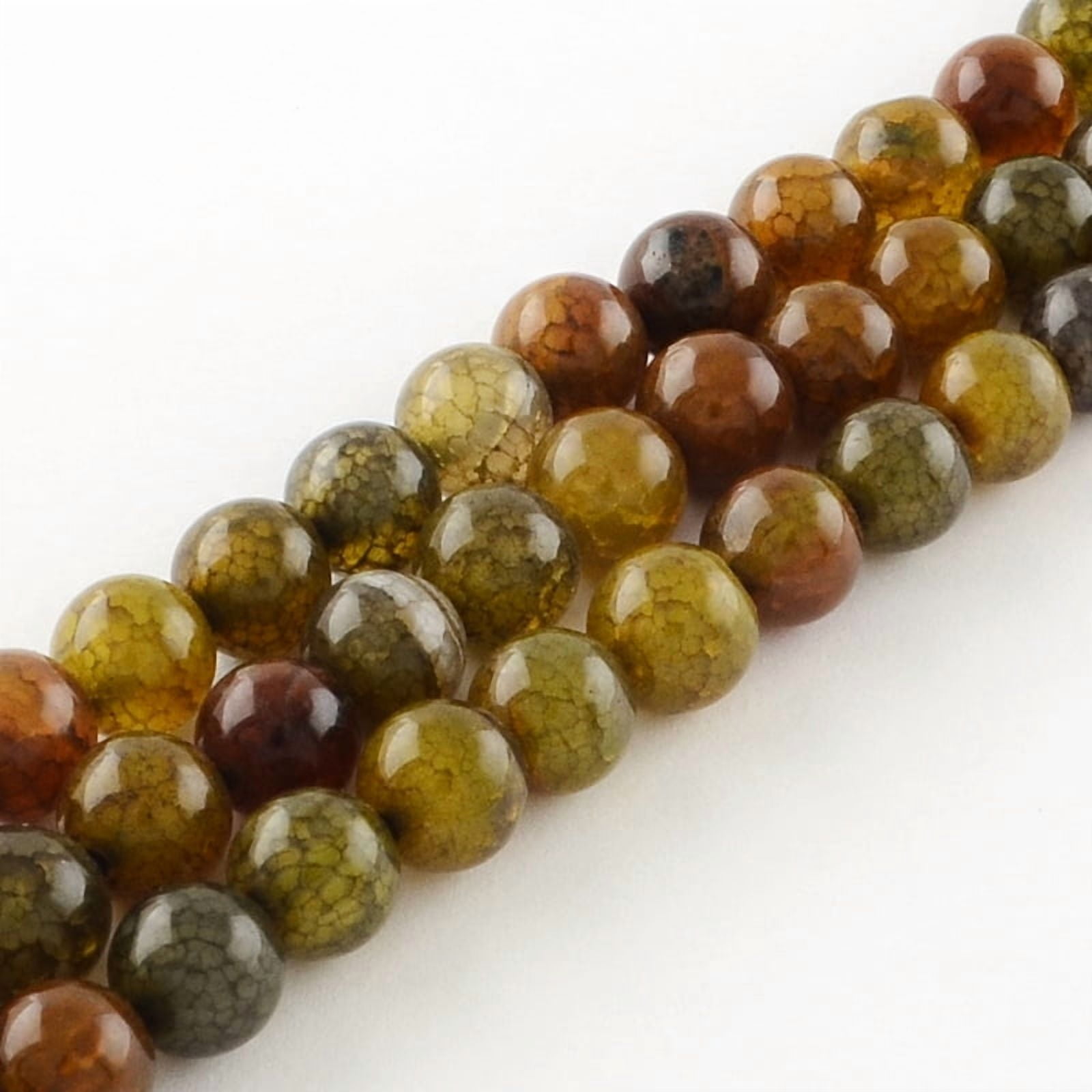 10 Strand Dyed Natural Dragon Veins Agate Round Bead Strands 6mm Hole: 1mm about 62pcs/strand 15.7 inch
