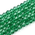 thumbnail image 1 of 10 Strand Transparent Glass Beads Strands Faceted Bicone Sea Green 2.9~3.3x2.5mm Hole: 0.7mm 145~150pcs/strand 41.5~42cm, 1 of 3