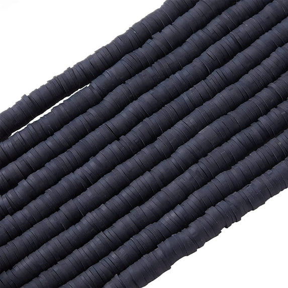 10 Strands 4mm Heishi Beads Polymer Clay Beads Disc Vinyl Flat Round Loose Spacer Beads for DIY Bracelets Necklace Earring Jewelry Making Craft Hot Pink