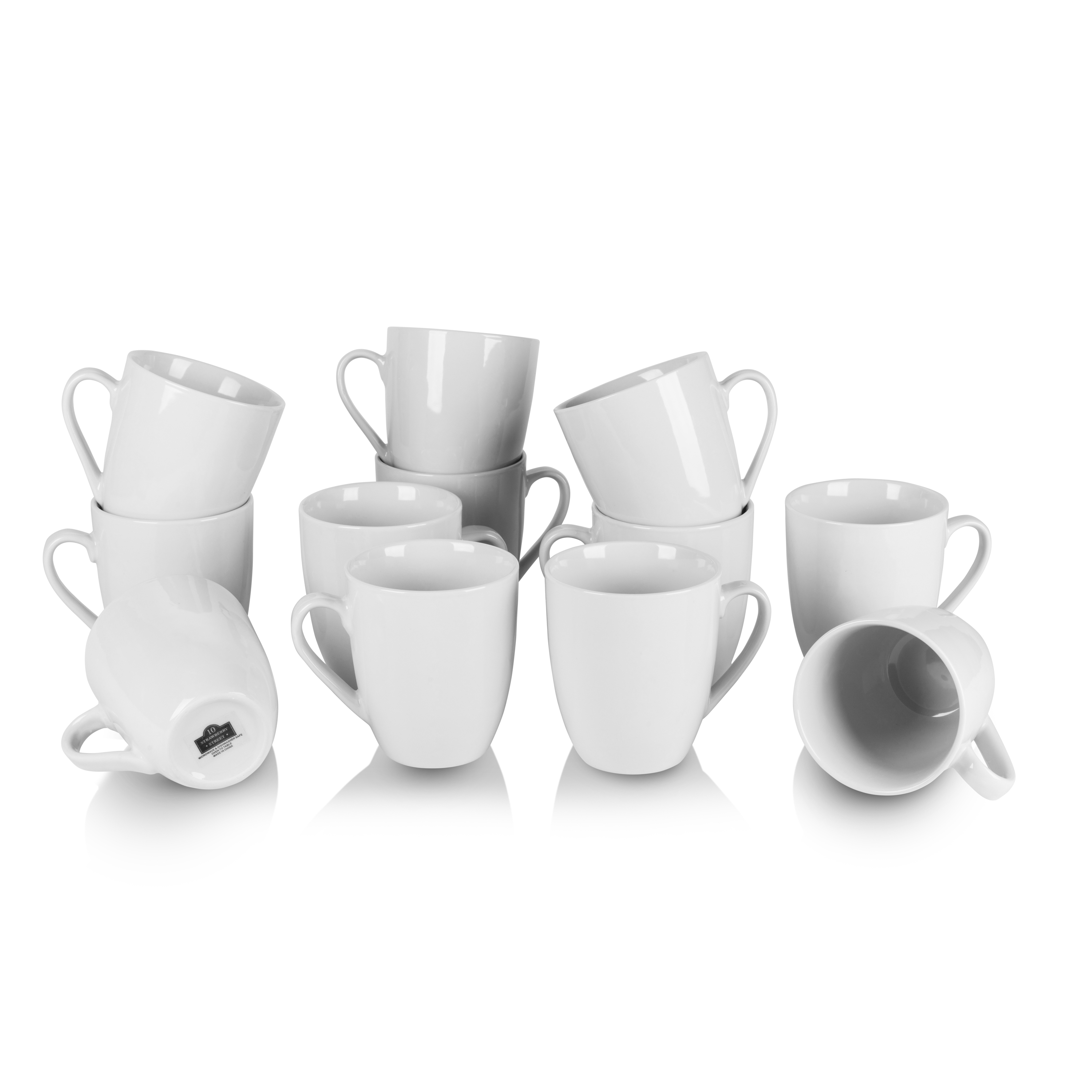 10 Strawberry Street 12 fl oz Catering Ceramic Mug, Set of 12, White - image 1 of 7