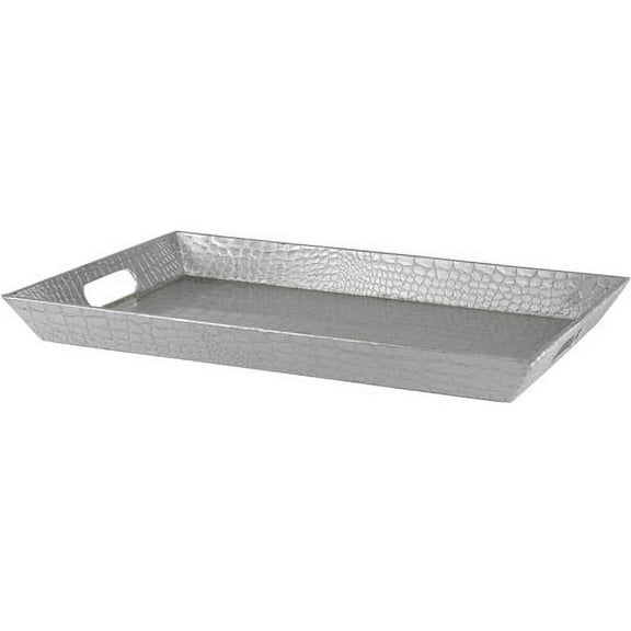 10 Strawberry Street 18" x 12" Rectangular Serving Tray, Patent Crocodile