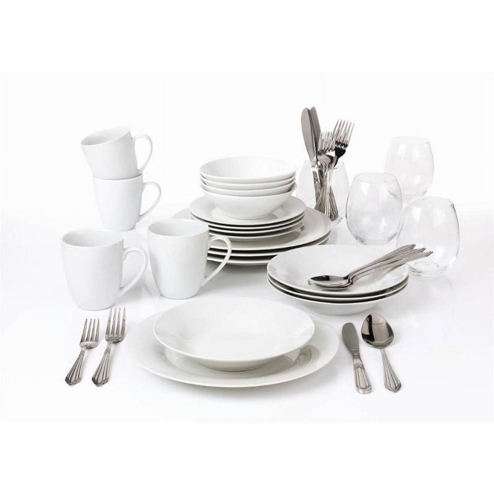 10 Strawberry Street 40Piece Round Dinnerware Set with Wine Glasses
