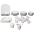 thumbnail image 1 of 10 Strawberry Street 45-Piece Square Dinnerware Set, White, 1 of 4