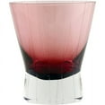 thumbnail image 1 of 10 Strawberry Street 8 oz Crete Etched Double Old Fashioned Glass, Set of 6, Plum, 1 of 5