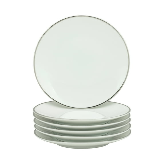 10 Strawberry Street Coupe Silver Line Porcelain Bread & Butter Plate Set of 6