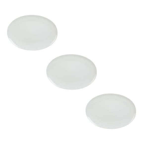10 Strawberry Street Coupe Stoneware Set of 3 Serving Platter, White