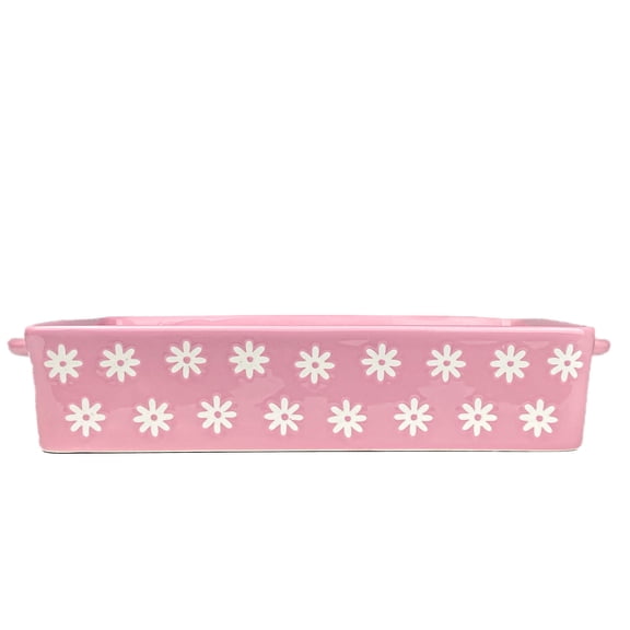 10 Strawberry Street Daisy  Rectangular Baker, Pink
