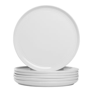 Mainstays Glazed White Round Stoneware Dinner Plate, 10.3”