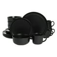 thumbnail image 1 of 10 Strawberry Street Double Line 16 Piece Dinnerware Set, Matte Black, 1 of 9