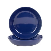 10 Strawberry Street Double Line 9.5"/36 oz Round Dinner Bowl, Set of 2, Cobalt Blue