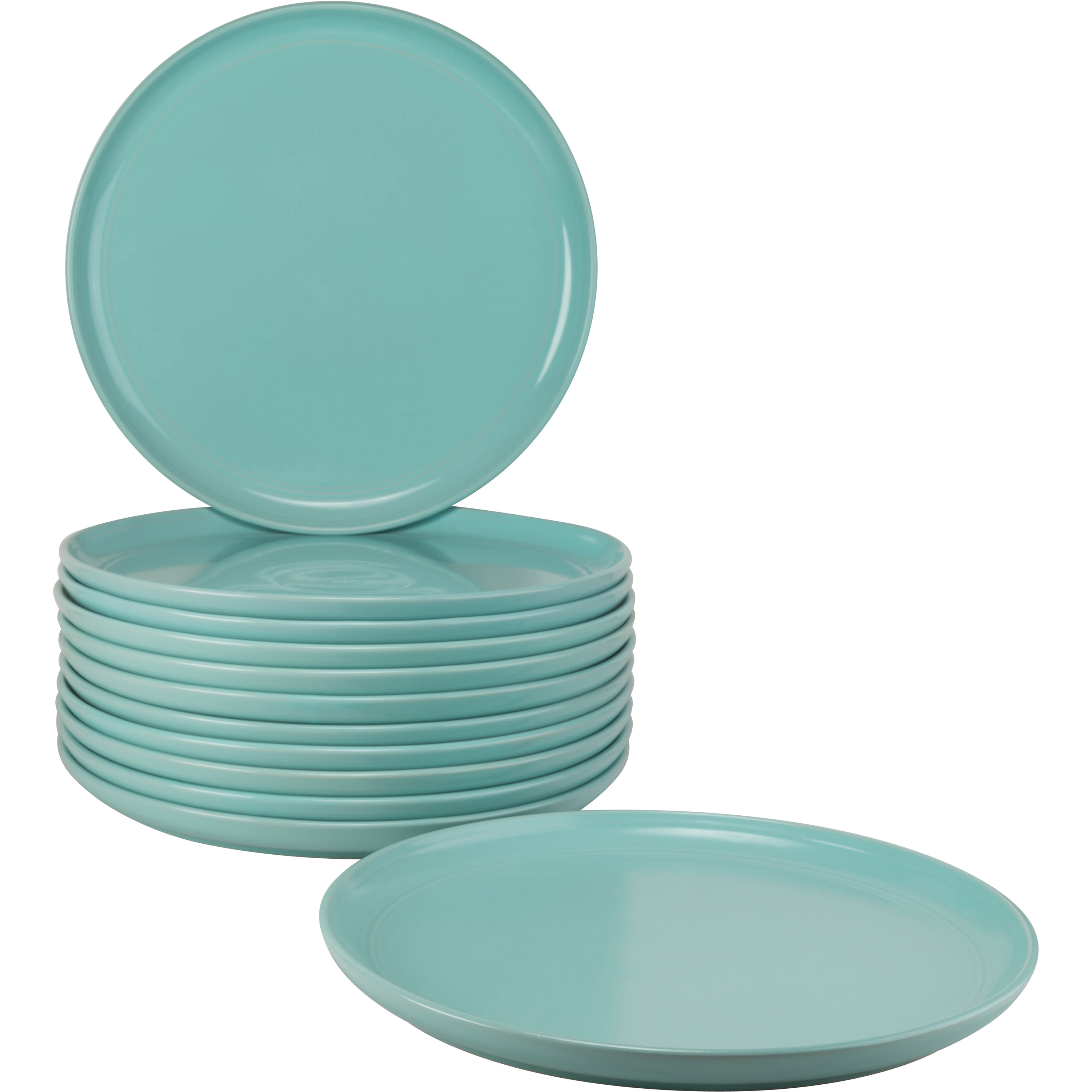 10 Strawberry Street Double Line Catering Pack, Set of 12 Seafoam Dinner  Plates 10.25: - Walmart.com