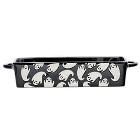 10 Strawberry Street Flying Ghost Bakeware, Rectangle, Black