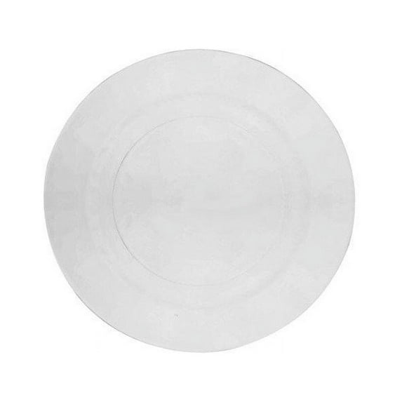 10 Strawberry Street Hammered Glass 8.25" Round Salad/Dessert Plate, Set of 6, Clear