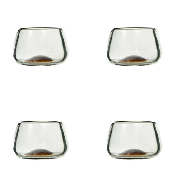 10 Strawberry Street La Ruta Tequila Tasting Copita Mexican Glassware, set of 4, Amber