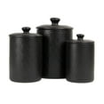thumbnail image 1 of 10 Strawberry Street Marquis 3 Piece Canister Set, Matte Black, 1 of 3