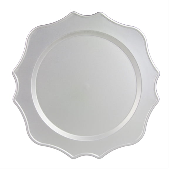 10 Strawberry Street Matte Silver Fran 13" Round Lacquer Charger, Set of 12