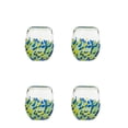 thumbnail image 1 of 10 Strawberry Street Mazatlan Stemless Wine Handblown Mexican Glass, Set of 4, 1 of 7