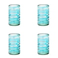 thumbnail image 1 of 10 Strawberry Street Meridia Mexican Glassware, Hiball, Set of 4, Aqua, 1 of 4