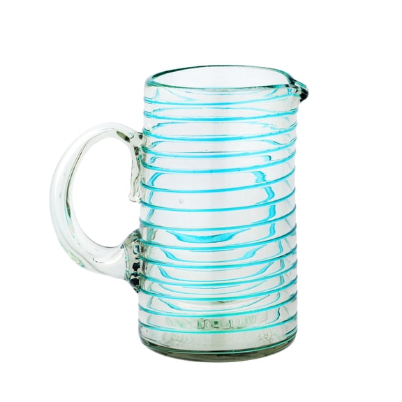 10 Strawberry Street Meridia Pitcher Handblown Mexican Glass