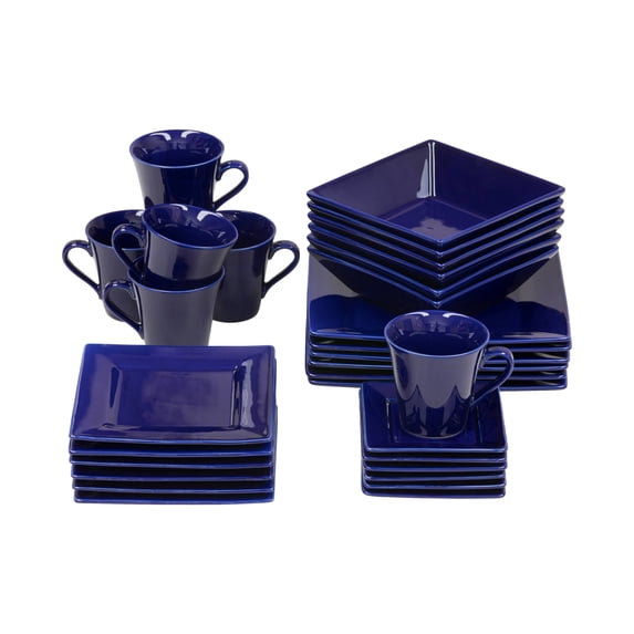 10 Strawberry Street Nova 30 Piece Dinnerware Set - Cobalt