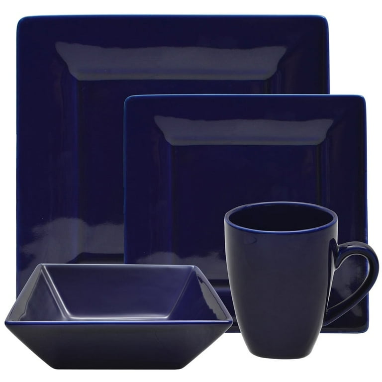 10 Strawberry Street Nova Square 16-Piece Stoneware Dinnerware Set
