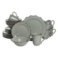 thumbnail image 1 of 10 Strawberry Street Oxford 24 Piece Stoneware Dinnerware Set, Gray, 1 of 8