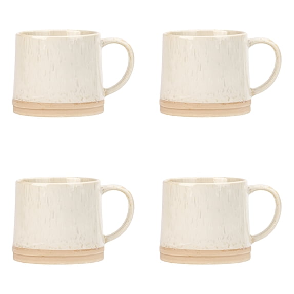 10 Strawberry Street Rhea Mug, White, Set of 4