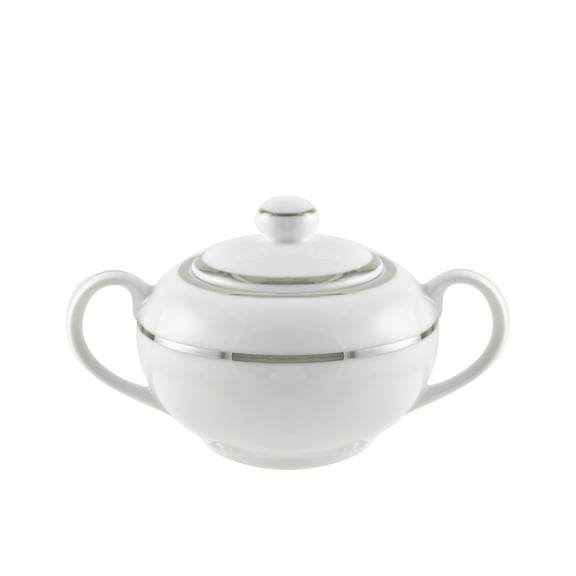 10 Strawberry Street Silver Double Line Covered Sugar