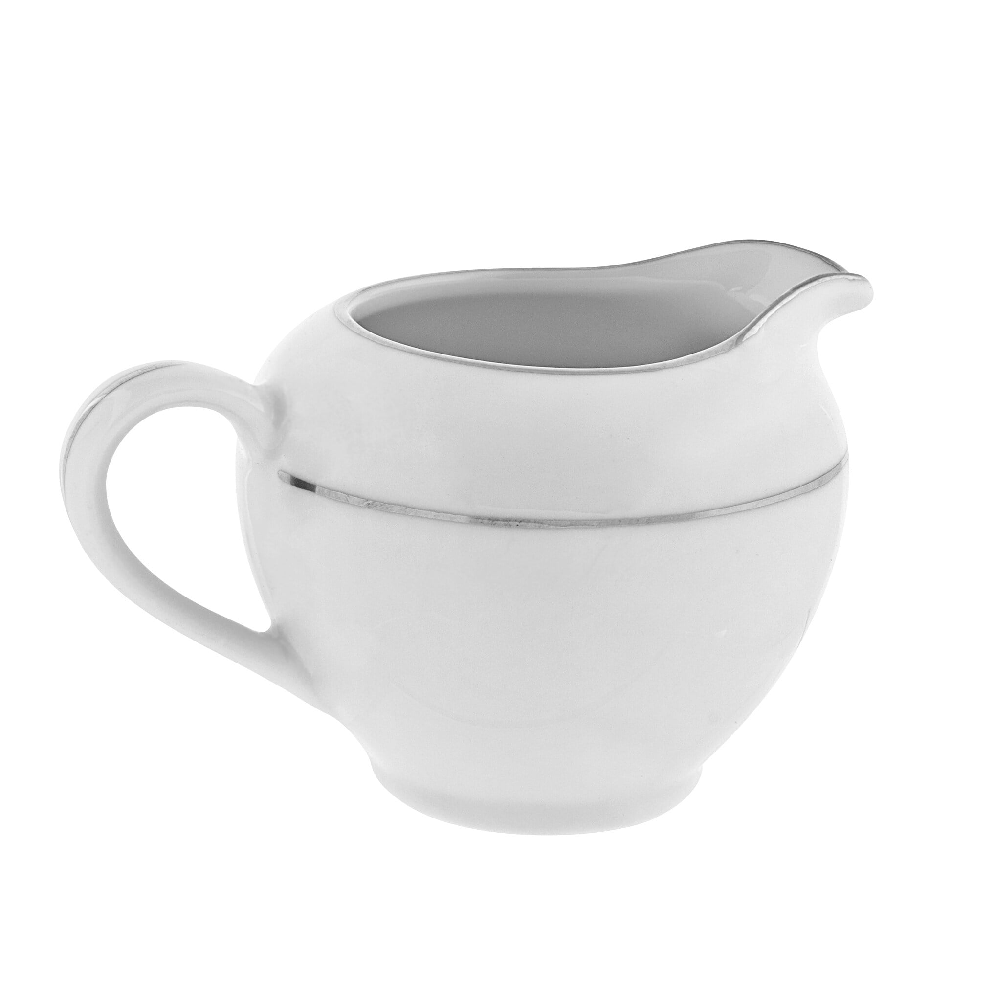 HIC Kitchen Creamer Pitcher with Handle, Fine White Porcelain, 8-Ounces,  Set of 2