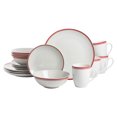 thumbnail image 1 of 10 Strawberry Street Simply Coupe 16-Piece Ceramic Dinnerware Set, Red, 1 of 9
